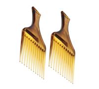 LOLIPPYY 2pièces Peigne Afro Plastique Lot De Peignes à Dents Larges Pour Cheveux Bouclés Et Crépus Démêlage Et Style Rétro Outil De Coiffure Pour Femmes Et Hommes