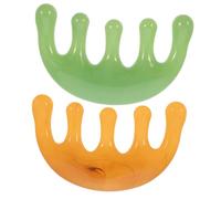 LOLIPPYY 2pièces Peigne De Massage Chevelu Premium De Peigne à Large Dents Pour Détente Et Amélioration Circulation Sanguine Accessoire De Soins Capillaires Portable Et Élégant