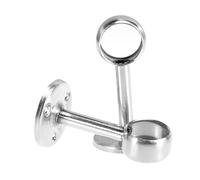 LOLIPPYY 2pièces Supports De Tringle De Placard Acier Inoxydable Supports De Rideaux Suspendus De Tringle Forme Allongée pour Rideaux De Placard Diamètre