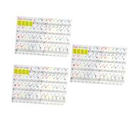 LOLIPPYY 3 pièces Autocollants Piano Débutant Étiquettes Notes Colorées Stickers Portée Faciles à Poser et Amovibles Aide Apprentissage Clavier