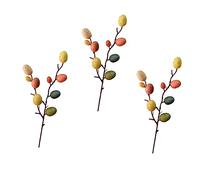 LOLIPPYY 3 pièces Branches Décoratives Dœufs de Pâques Colorés pour Composition Ornements DIY pour Fête et Décoration Intérieure