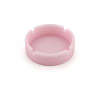 LOLIPPYY 3 Pièces Cendrier Rond Silicone Incassable Chaleur Lot de Lumineux Blanc Rose Jaune pour Maison et Extérieur