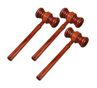 LOLIPPYY 3 pièces Marteaux de Juge Bois Lot de Maillets Enchères et Portables Surface Lisse sans Bavure Usage Professionnel pour Juges et Commissaires-priseurs
