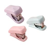 LOLIPPYY 3 pièces Mini Agrafeuse de Bureau Manuelle Couleurs Assorties Agrafeuse Compacte Pratique pour École Maison et Bureau Portable Abs Robuste