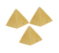 LOLIPPYY 3 pièces Modèle Miniature de Pyramide Égyptienne Résine Décor Compact pour Table de Sable Ornements Ancien Style pour Collection et Jeu