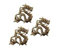 LOLIPPYY 3 pièces Ornement Dragon Laiton Vintage Pendentif DIY Décoratif Porte-clés Petit Accessoire et Créatif pour Décoration et Cadeaux