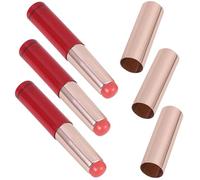 LOLIPPYY 3 pièces Pinceaux Lèvres Silicone avec Manche Rouge Applicateur Lèvres Portable et Doux Correcteur et Fusion Kit Maquillage Pratique