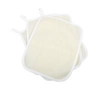 LOLIPPYY 3 Pièces Serviette Exfoliante pour Éponge de Bain Rapide à Sécher de Gommage pour Boucle Courte Beige