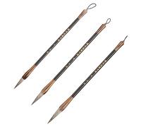 LOLIPPYY 3 pièces Set de Pinceaux de Calligraphie Chinoise Poils Mixtes pour Dessin et Pratique Artistique Adapté Aux Débutants et Étudiants