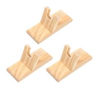 LOLIPPYY 3 Pièces Support d'adhésif à chaude support pour outil à colle porte-stylo à colle chaude base thermofusible en bois Beige