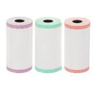 LOLIPPYY 3 Rouleaux de Papier Thermique pour Imprimante de Reçu 57 X 3 CM Papier de Caisse Thermique Multi-Usage Bordures Vert Rouge et Violet Adapté pour Caisses Enregistreuses
