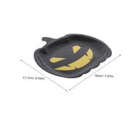 LOLIPPYY 30 Pièces Assiettes Papier Citrouille de Fête Halloween Plateau à Bonbons Robuste pour Soirée Automne Intérieure et Extérieure