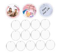 LOLIPPYY 30 pièces Pendentifs Acryliques Transparents Ronds Décoratifs Disques Acrylique Durables Parfaits pour Porte Clés DIY Accessoires Suspendus Portables