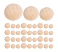 LOLIPPYY 300 Pièces Boules Demi-rondes pour Projets DIY Perles Naturel pour Couronnes de Noël Décoration Fabrication de Poupées et Bijoux