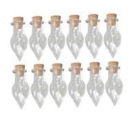 LOLIPPYY 32pièces Flacons Verre avec Bouchon Liège Mini Bouteilles pour Vœux Et Messages Bocaux Verre Forme De Larme pour Loisirs Créatifs