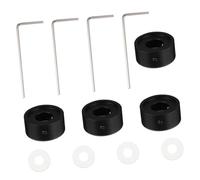 LOLIPPYY 4 ensembles Capuchons de Protection pour Pédale Effet Guitare Aluminium avec Vis Lot de Noirs Accessoires Footswitch pour Remplacement et Protection des Boutons