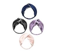 LOLIPPYY 4 pièces Bandeau Cheveux Croisé Élastique Maintien Ferme Anti-glisse Multi-usages Sport et Maquillage Accessoire Mode Femme