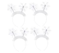 LOLIPPYY 4 Pièces Bandeau Cheveux Lumineux pour Fête de Noël Tête Plume Élégant Accessoire Chic pour Filles et Cosplay