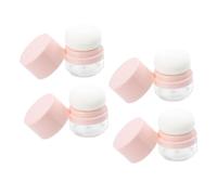 LOLIPPYY 4 pièces Boîtes de Poudre Vides Rechargeables Boîtes à Poudre Compactes Anti-Fuite avec Houppette Conteneurs Maquillage Voyage Polyvalents pour Blush et Ombre à Paupières