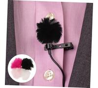 LOLIPPYY 4 pièces Bonnettes Microphone Vent Colorées Couvre Mic Furry pour Protection Vent et Souffle Installation Facile pour Enregistrements Vocaux