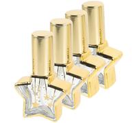 LOLIPPYY 4 pièces Flacons de Parfum Rechargeables Verre Lot de Bouteilles Atomiseurs Élégantes Design Étoile Parfaits pour Parfum Lotion Tonique pour Occasions Spéciales