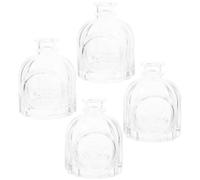 LOLIPPYY 4 pièces Flacons Diffuseurs Verre Transparents Vintage Lot de Réutilisables pour Huiles Essentielles et Décoration Maison et Événements
