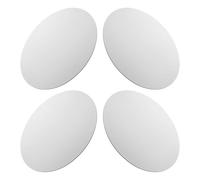 LOLIPPYY 4 Pièces Lot de 4 Toiles Rondes Blanches 40 Cm de Diamètre Toile de Peinture Circulaire en Coton Haute Densité pour Peinture à L'huile Pratique pour Débutants et Ateliers Créatifs