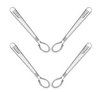 LOLIPPYY 4 pièces Main Acier Inoxydable Batteur Manuel à Ressort Robuste pour Œufs Crème et Sauce Mixeur Alimentaire Portable Outil de Cuisine Compact et Facile à Nettoyer