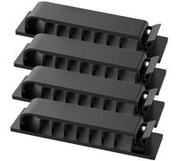 LOLIPPYY 4 pièces Organisateur de Câbles Adhésifs pour Bureau Clips de Gestion de Fils Multifonctions Compatible Sur Verre Métal et Plastique Installation Sans Perçage