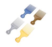 LOLIPPYY 4 pièces Peignes à Dents Larges pour Cheveux Bouclés et Épais Outils Coiffants Ergonomiques pour Professionnels et Usage Domestique Lot de Fourchettes Colorées pour Salon et