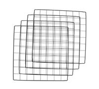 LOLIPPYY 4 pièces Plaque de Clôture pour Animaux Noir Panneau Renforcé DIY pour Chenil Intérieur Extension Pratique pour Enclos Chiens et Chats