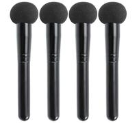 LOLIPPYY 4 pièces Puff de Maquillage Forme de Champignon Noir Brosse Poudre Douce pour Fond de Teint Utilisation Sec et Humide Application Précise et Confortable