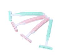 LOLIPPYY 4 Pièces Rasoir Double Lame Épilateur Corporel Antidérapant pour Aisselles et Jambes Protection Coupures Vert et Rose