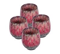 LOLIPPYY 4 Pièces Set de Tasses à Thé Céramique Style Chinois Tasses Rétro Ergonomiques pour Dégustation de Thé Kung Fu et Espresso Usage Familial et Accueil Dinvités