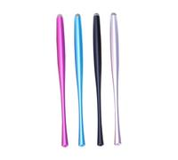 LOLIPPYY 4 pièces Stylet Capacitif Métal avec Embouts Fibre Remplaçables pour Écrans Tactiles Stylo Écriture Précis pour Téléphone et Tablette Rouge Argent Noir Bleu