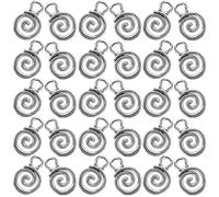 LOLIPPYY 40 pièces Charms Spirale Argent Antique Pendentifs pour Fabrication de Bijoux DIY Colliers Bracelets Accessoires Artisanaux