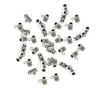 LOLIPPYY 40 pièces Lot de Perles Intercalaires Alliage Tibétain Vintage Petit Format pour Création Bijoux Breloques Pendants DIY Collier Bracelet Accessoires Mode