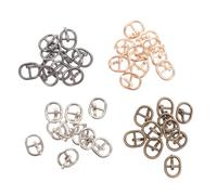 LOLIPPYY 40 pièces Mini Boucles de Ceinture Alliage pour Chaussures et Vêtements de Poupée Accessoires de Couture DIY Couleurs Argent Or Noir Bronze Mélangées