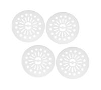 LOLIPPYY 4pièces Drainage Ronde Plastique Récupérateur De Peluches Pour Lave-linge Piège à Peluches Pour Lave-linge Automatique Cache-bouchon Blanc Pour Machine à Laver