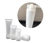 LOLIPPYY 4pièces Flacons Vides De Voyage Pour Crèmes Visage Et Mains Blanc Boîtes De Lotions Et Crèmes Pour Voyages Et Quotidien