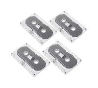 LOLIPPYY 4pièces Lot de Cassettes Audio Vierges avec Coque Transparente pour Enregistrement Vocal Et Musique Stockage Esthétique Rétro pour Projets DIY Et Messages Audio