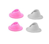 LOLIPPYY 4pièces Support Pour Bouteilles De Vernis à Ongles Et Pratique Base Pour Manucure Et Nail Art Maison Et Salon Couleurs Rose Et Blanc