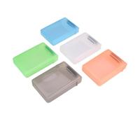 LOLIPPYY 5 Pièces Boîtier de Protection pour Disque Dur de Étuis Rigides Plastique Mixte Résistant Aux Chocs avec Fermeture Sécurisée et Étiquette de Gestion pour Accessoires Numériques