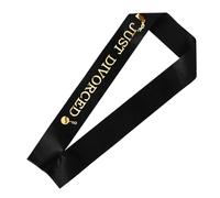 LOLIPPYY 5 pièces Divorced Sash Ceinture de Fête Satin Noir et Or pour Célébration Indépendance et Décorations Unisexe