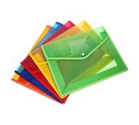 LOLIPPYY 5 pièces Lot de Dossiers Plastiques avec Bouton-pression Organiseur de Documents Résistant à Eau et Déchirures Bureau et Voyage