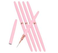 LOLIPPYY 5 pièces Lot de Pinceaux Nail Art Gel pour Dessin Fin Liner Nail Design Outils Polyvalents pour Peinture et Détails Manucure DIY