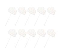 LOLIPPYY 50 Décorations Gâteau d'Anniversaire Nuage Blanc 3D Inserts Décoratifs Légers pour Cupcakes Décoration Fête Shower Mariage Kit 50 Pièces Petites Formes Nuages Blanches