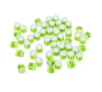 LOLIPPYY 50 pièces Bagues Identification Aluminium et Plastique pour Pigeons Britanniques Accessoires pour Pattes Anneaux Numérotés pour Distinction et Gestion Facile des Oiseaux