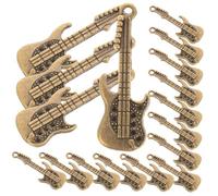 LOLIPPYY 50 pièces Breloques Miniature Guitare pour DIY Décoration Coque de Téléphone Pendentifs Alliage Style Rétro Accessoires Créatifs