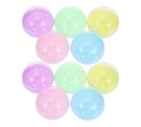 LOLIPPYY 50 pièces Capsules Plastique Couleur Pastel Transparentes Rondes Rechargeables pour Distributeurs Automatiques DIY Contenants Créatifs et Décoratifs